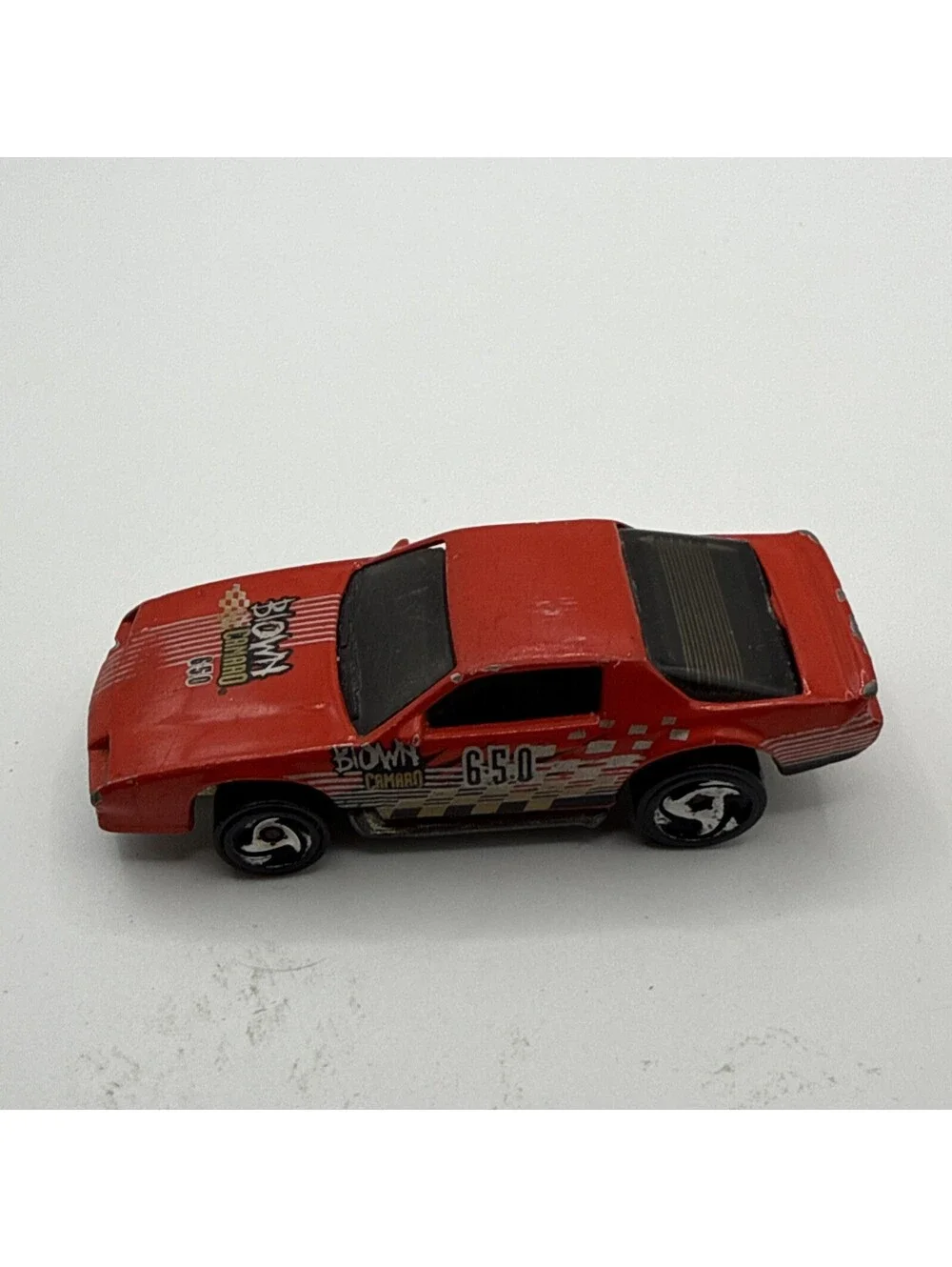 2000 Hot Wheels RED loose '80s CAMARO Blown METAL BASE Z-28 sawblades 650